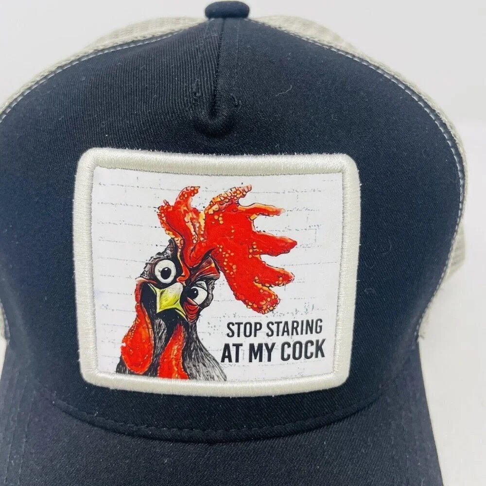 Asvance Premium Stop Staring Chicken Embroidered Trucker Hat‎ One Size